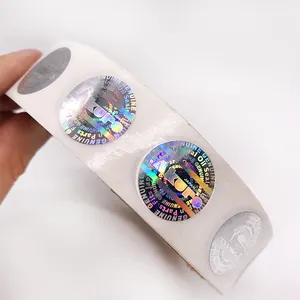 Çin üretici su geçirmez hologram etiket yuvarlak sticker logo çıkartmaları özel