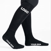 Chaussettes d'équitation unisexes personnalisées de haute qualité avec logo OEM, chaussettes d'équitation fines en nylon compressif, hauteur genou