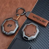 Porte-clés en cuir et alliage pour Chery Jetour Traveller Jetour T2, accessoires pour clés de voiture, étui pour clés, pièces intérieures d'automobiles
