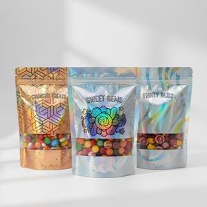 Sachet Doypack Gourmet 8oz sans BPA, refermable à pression, avec barrière aromatique, pour menthe fraîche, idéal bureau - Product Image 1