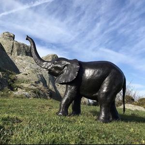 Decoración interior de tamaño real, arte artesanal, esculturas, adornos personalizados, escultura de cobre grande de Metal para jardín, estatua de elefante de bronce para exteriores - Product Image 2