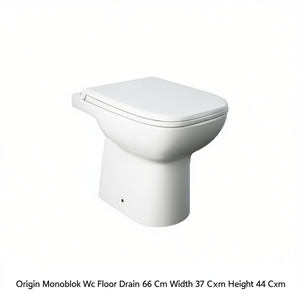 Desagüe de Piso Monobloque Origin para Inodoro, 66 cm de Ancho, 37 cm de Alto, 44 cm de Profundidad - Product Image 3