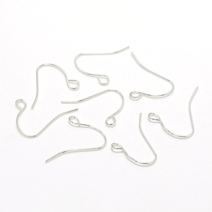 Kim loại mạ điện chín hình cong Tai Hooks DIY handmade trang <span class=keywords><strong>s</strong></span>ức phụ kiện Lỗ Bóng đầu bông tai <span class=keywords><strong>S</strong></span> Tai pins bán buôn - Product Image 6