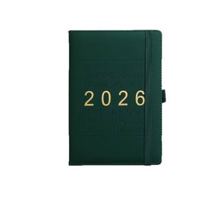Agenda anual 2026, Bloc de notas de 365 días, A5, calendario inglés, cubierta de cuero, hilo, encuadernación de costura, correa de eficiencia mejorada - Product Image 5
