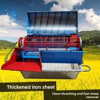 Machine à battre multifonctionnelle entièrement automatique pour riz et millet, petite moissonneuse agricole avec système d'alimentation automatique