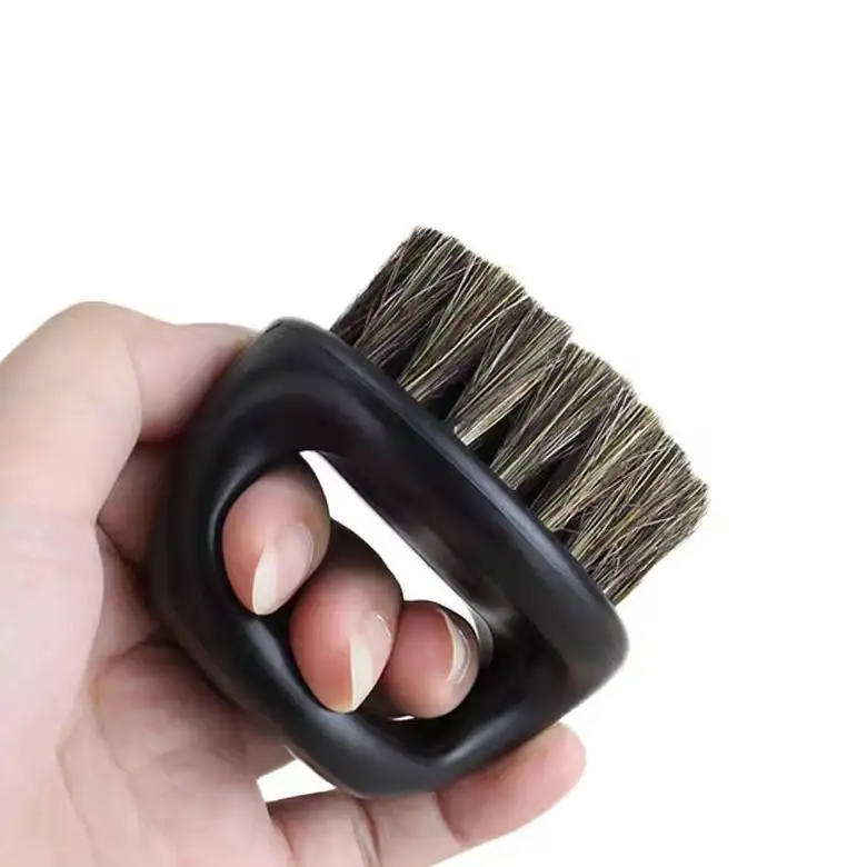 Spazzole per capelli in Nylon facili da pulire e pennello per barba piccola barba da uomo da salone professionale