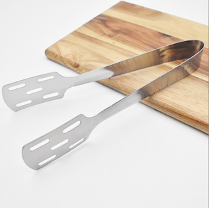 Pince à pain et à aliments en acier inoxydable SUS 430 DFT23 de 19,5 cm, 20 cm, 23 cm, 24 cm (10 pouces) - Product Image 5