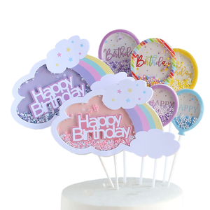 Adorno de Pastel con Lentejuelas Brillantes y Número del 0 al 9 para el Primer Cumpleaños de una Princesita - Product Image 1