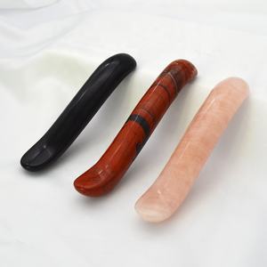 หินคริสตัลดิลโด้สำหรับผู้หญิง,เซ็กซ์ทอยส์ควอตซ์ไม้กายสิทธิ์นวดแจสเปอร์สีแดงอุปกรณ์ช่วยตัวเองในช่องคลอด - Product Image 3