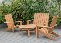 Fauteuil pivotant minimaliste en teck pour extérieur, patio, jardin, hôtel, villa, cour - Durable, écologique, imperméable