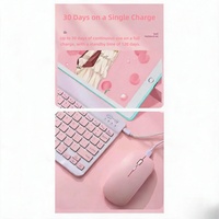 Combo Clavier et Souris Macaron Durable OEM/ODM pour iPad/Tablette, 10/7,9 Pouces, Autonomie de 30 Jours, Switch Ciseaux, Multicolore