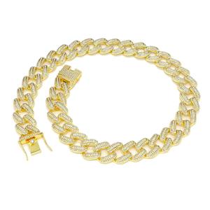 Collana Hip-hop Americana HY 14mm a Catena Cubana Full-Cut, Stile Streetwear Cool e Accattivante, con Grande Anello all'Estremità - Product Image 6