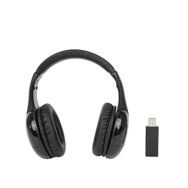 2-in-1 Stereo Wireless TV Listening Headphones with Transmitter 5V Power Stereophonic Effect Soft Body Comfortable to Wear