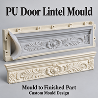 Moule de poutre de porte en PU Tietuo avec coque en résine et noyau en silicone C297-G1, solution de moulage complète pour détails répétitifs, support de moule d'essai