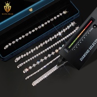 Vente en gros Bracelet et Collier Tennis Hip Hop en Argent 925 avec Moissanite à Taille Fantaisie, Formes et Styles Variés, pour Hommes et Femmes