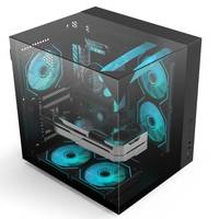 Soeyi Stock ATX PC Case Oem Odm 2025 New Design 0.6MM Ultra Thickness Three Sided Tempered Glass Gaming Computer Case for PC