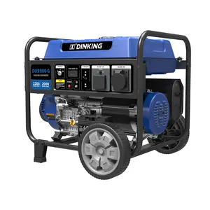 Dinking Generator daya kecil 2200W, Generator daya portabel bensin Genset untuk penggunaan rumah, alat pengisian, DK2200-G