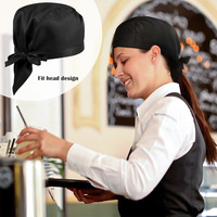Logo personnalisé noir Chef chapeau serveur uniforme casquette boulangerie BBQ Grill chapeau Restaurant cuisinier travail chapeau