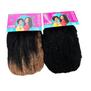 Extensions de cheveux afro crépus en vrac, souples et rebondissants, résistantes à la chaleur, 100g, pour tresses africaines, en fibre chimique de haute qualité et tendance - Product Image 5