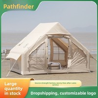 Tente de camping gonflable SYNC quatre saisons, 63 m², installation rapide, pour 46 personnes, protection solaire extérieure, résistance aux fortes pluies