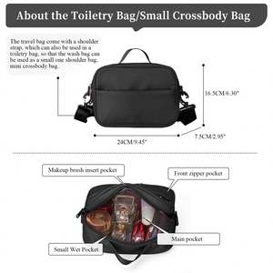 Bolsa de Viaje Multifuncional Resistente con Gran Capacidad, Bolsa de Aseo con Compartimentos Organizados, Ideal como Equipaje de Mano para Mujeres - Product Image 3