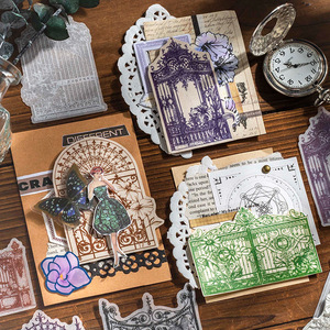 20 pezzi/pacco adesivi di carta serie castello gotico adesivi classici europei per porte e finestre 8 modelli - Product Image 3