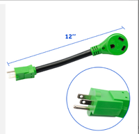 Adaptateur RV 30A à 15A 110v TT -30R prise femelle vers Nema 5-15 P cordon d'alimentation SJT 3/10AWG 12 pouces pour RV Trailer Camper
