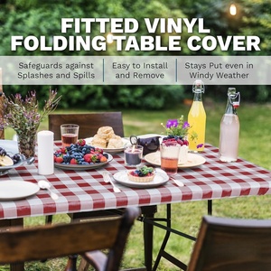 30 X 72 Inch Folding Fitted Square Handmade Disposable Waterproof Oilproof Blue Solid PEVA <b>Plastic</b> Elastic Customizable - Product Image 2