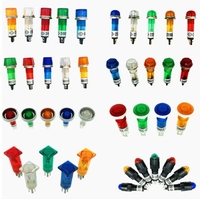 10MM trou de montage boîtier en plastique lampe à LED 220V M10 indicateur lumineux d'alimentation avec ligne de borne de câble