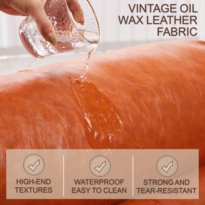 Medieval Modern Vintage Oil Wax Leather Sofa <b>Chair</b> Removable Armrests PU Decorative Furniture for Home Office Living Room <b>Study</b> - Product Image 6