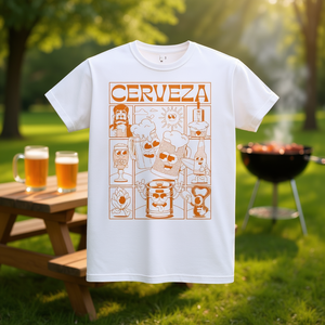T-shirt per amanti della birra, bianca, girocollo, abbigliamento promozionale unisex - Product Image 3