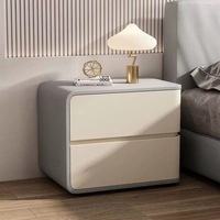 Table de chevet moderne minimaliste blanche avec tiroirs, table de chevet en bois massif pour chambre à coucher, hôtel
