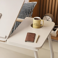 Table d'ordinateur portable ergonomique réglable en hauteur et pliable, bureau portable en bois pour la maison, le bureau, le travail, l'étude, la chambre à coucher