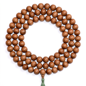 Riddhi Siddhi Arts & Crafts Chapelet bouddhiste tibétain en bois de santal Mala du Telangana Unisexe - Product Image 1