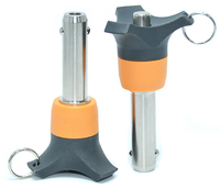 Dia 8*40MM poignée de bouton en plastique fleur en acier inoxydable à ressort à dégagement rapide goupille de verrouillage à bille