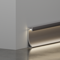 Plinthe LED personnalisée avec éclairage encastré, plinthe lumineuse en aluminium pour hôtel, bureau, appartement