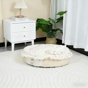 Cama de Invierno Estilo Nórdico con Borde de Encaje de Algodón y Tencel, Completamente Desmontable y Lavable, con Diseño Floral, Empaquetada en Caja - Product Image 2