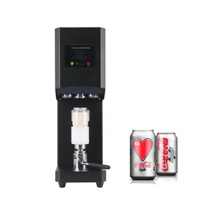 Máquina de selagem elétrica rotativa manual, 110/220v mesa superior copo lata de lata de cerveja latas de estanho, seladora de garrafa de chá leite