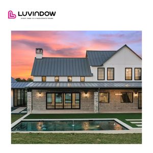 Luvindow Fenêtre à battants en aluminium à rupture thermique moderne Projets résidentiels Texas Tilt Turn Glass Cadre en bois Écran en fibre de verre - Product Image 1