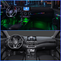 TMPRO 64 couleurs, éclairage ambiant LED pour voiture, lumière acrylique universelle pour l'intérieur, décoration lumineuse, ambiance lumineuse, sensation de conduite high-tech
