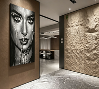 Panneau mural en pierre artificielle PU 3D, pierre artificielle moderne, plateau de table et plateau de vanité, haute qualité et bon prix