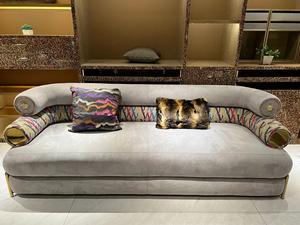 أريكة فرنسية على الطراز الكريمي ، أريكة زاوية منحنية لغرفة المعيشة وشقة صغيرة - Product Image 2