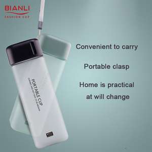 Botellas de Plástico Reutilizables Ecológicas al por Mayor, Cuadradas, para Viajes y Deportes, con Cuerda, Personalizables - Product Image 6