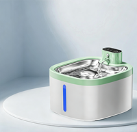 Fontaine à eau intelligente pour animaux de compagnie avec capteur automatique, filtre amovible et lavable, conception rechargeable, longue autonomie de la batterie, en acier inoxydable 304