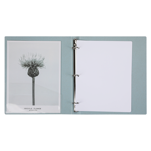 Biểu tượng tùy chỉnh <span class=keywords><strong>A5</strong></span> kích thước 3-Ring chất kết dính rơm lúa mì PU Leather thư mục với các tông kim loại tập tin clip và PP Túi PVC cho các trường học sử dụng - Product Image 4