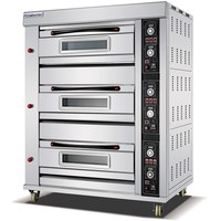 Four à pain professionnel commercial à gaz, petit, simple ou double étage, pour boulangerie, équipement de boulangerie avec vapeur