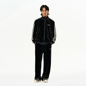 Custom Streetwear Manufacturer Trendy Sports Set American-Style Casual Stand-Collar Velvet Jacket and Pants Outfit Complete <strong>Look</strong> - Product Image 2