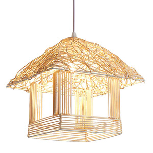 Lámparas Colgantes LED de Estilo Japonés Retro, Hechas a Mano con Bambú Tejido, para Casas de Huéspedes, Salones de Té, Restaurantes de Hot Pot - Product Image 2