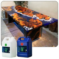 Résine époxy et durcisseur Crystal Clear Easy Mix 3:1 a et B Deep Verser 2-4 pouces pour le coût profond de la table Wood River