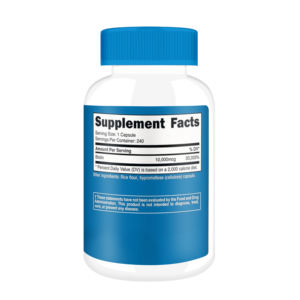 Biotina Vitamina B7 Cápsulas 240 Cápsulas Apoya la salud de la piel y las uñas para hombres y mujeres Biotina orgánica Vitamina B7 Extractos de plantas - Product Image 5